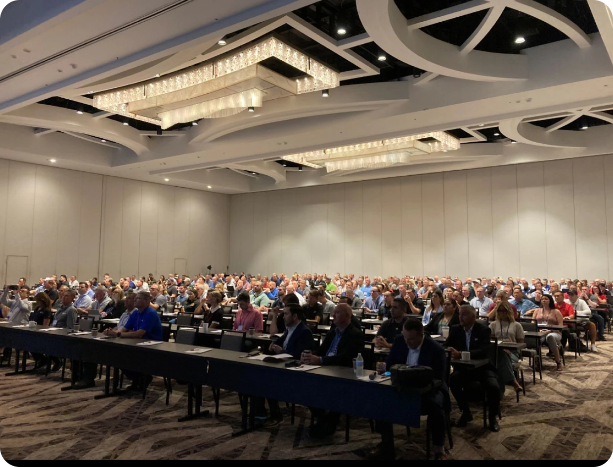 Audience at business event in hotel